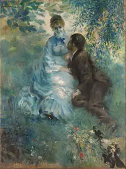 لوحة "المُحبون" (بالإنجليزية: Lovers) للفنان أوجست رينوار، 1875.