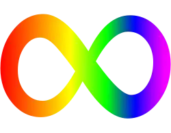 Autism spectrum infinity awareness symbol