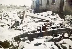 صورة لمدرسة بحر البقر التي هدمت تمامًا نتيجة القصف الإسرائيلي