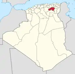 خريطة الجزائر (ولاية باتنة)