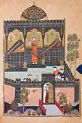 Faramarz son of Rostam mourns the death of his father and of his uncle Zavareh