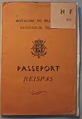 جواز سفر بلجيكي حوالي عام 1940