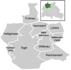 خريطة منطقة Reinickendorf