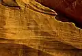 نقوش حجرية لغزلان على سقف الكهف