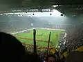 جماهير بوروسيا دورتموند في الملعب الفيستفالي عام 2012 ضد فرايبورغ
