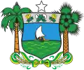 A coconut palm and a carnauba palm as supporters in the coat of arms of Rio Grande do Norte.[15]