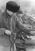 14-year-old prisoner at the Wehrmacht Automotive Repair Works, Berlin, January 1945