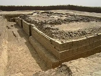 A 5th-century الإمبراطورية البيزنطية طقس بيزنطي basilica at Adulis, excavated in 1914