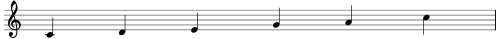 C نوتة سلم خماسي كبير
