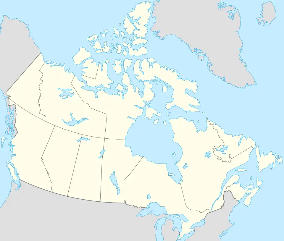 موقع الحادث على خريطة Canada