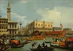 رجوع البوقنطور إلى المولو يوم عيد الصعود (1730 للفنان جوفاني أنطونيو كانال)