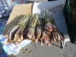 Cirsium pyrenaicum cut and ready to cook.