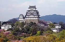 Front view of the castle complex