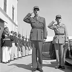 شارل ديغول في قرطاج (تونس) في جوان 1943