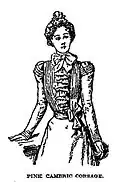 صدر الفستان من قماش الكامبريك الزهري،عام 1898م.
