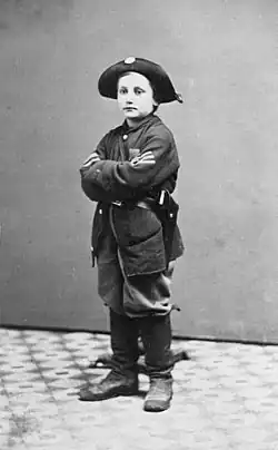 الاستغلال العسكري للأطفال, Drummer boy John Clem during the الحرب الأهلية الأمريكية.