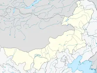 طبوغرافيا الصين على خريطة Inner Mongolia