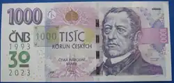 1000 كرونة تشيكية أصدرت سنة 2023