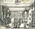 Trade card for a London furniture store, 1730–1742