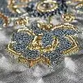 Up-close of Zardozi metal embroidery