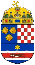 Kingdom of Croatia-Slavonia (1868–1918). The official version had St. Stephen's crown.