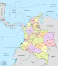 الخريطة السياسية لكولومبيا