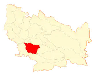Location of the Bulnes commune in the Biobío Region