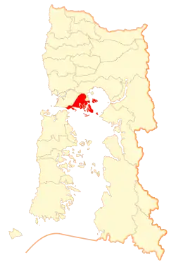 Location of the commune of Calbuco in إقليم لوس لاغوس