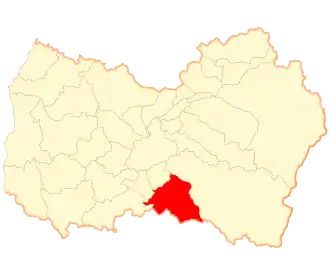 Map of Chimbarongo commune in the O'Higgins Region