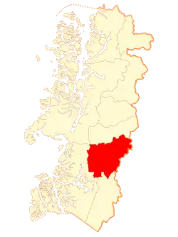 Map of Cochrane commune in Aisén Region