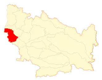 Map of the Coelemu commune in the Biobío Region