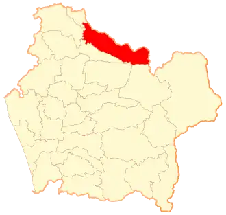 Location of Collipulli within the Araucanía Region