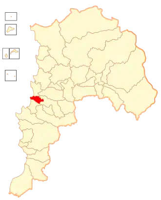 Map of the Concón commune in the Valparaíso Region
