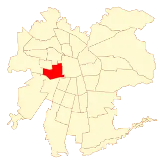 Map of Estación Central commune within سانتياغو