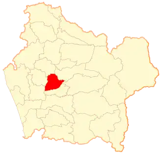 Map of Temuco commune in Araucanía Region