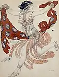 Costume of Cléopatre for إيدا روبنشتاين, 1909