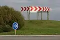 France ring of chevrons in دوار مروري hub.