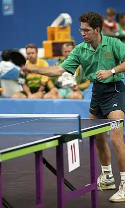 Csaba Bobary, table tennis match at 1992 Paralympics