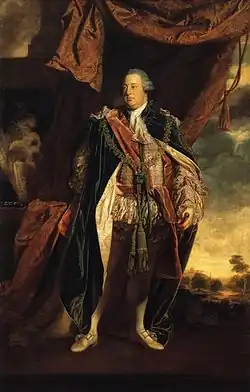 صورة رسمها جوشوا رينولدز (Joshua Reynolds) لأحد أبناء الملك جورج الثالث، وهو يرتدي جلباب فخم بالإضافة إلى Leonardo da Vinci