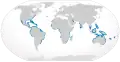 Bull shark geographic range