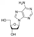 structure chimique de la désoxyadénosine