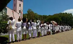Members of Ladies in White demonstrating in Havana، كوبا, in 2012