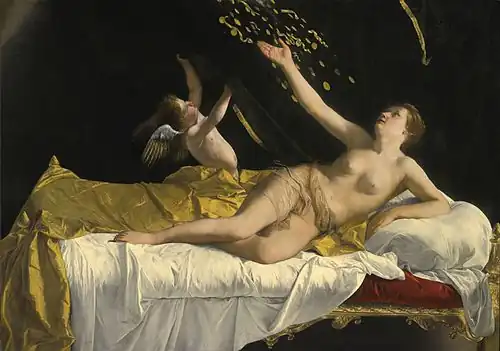 Danaë بواسطة- Orazio Gentileschi -1621–23.