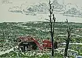 ديفيد ميلن، فيمي ريدج من Souchez، Estaminet بين الأنقاض، 1919