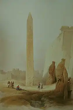 مسلة في الأقصر (من لوحات روبرتس)