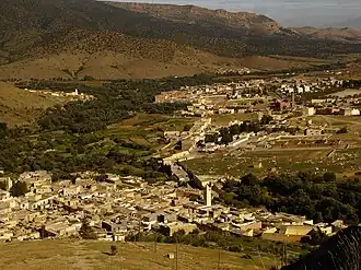 موقع مدينة دبدو في إقليم تاوريرت.
