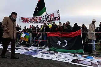 مُظاهرة ضد خليفة حفتر في برلين، ألمانيا