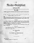 الصحيفة الرسمية لقانون الرايخ الألماني 1919.تنازلَ القيصر ڤيلهلم الثاني في 9-11-1918. وقّع الرئيس "فريدريش إيبرت" على إعلان دستور جمهورية ڤايمار في 11-8-1919.