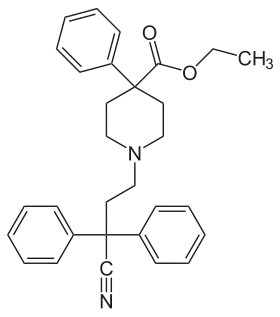 Chemical structure of Diphenoxylate.