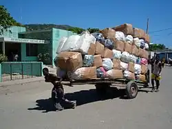 Une utilisation de la « solution brouette » sur le port de Cap-Haïtien.